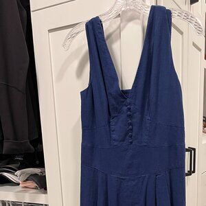 Banana Republic Navy Blue Linen Blend Dress - Size 4